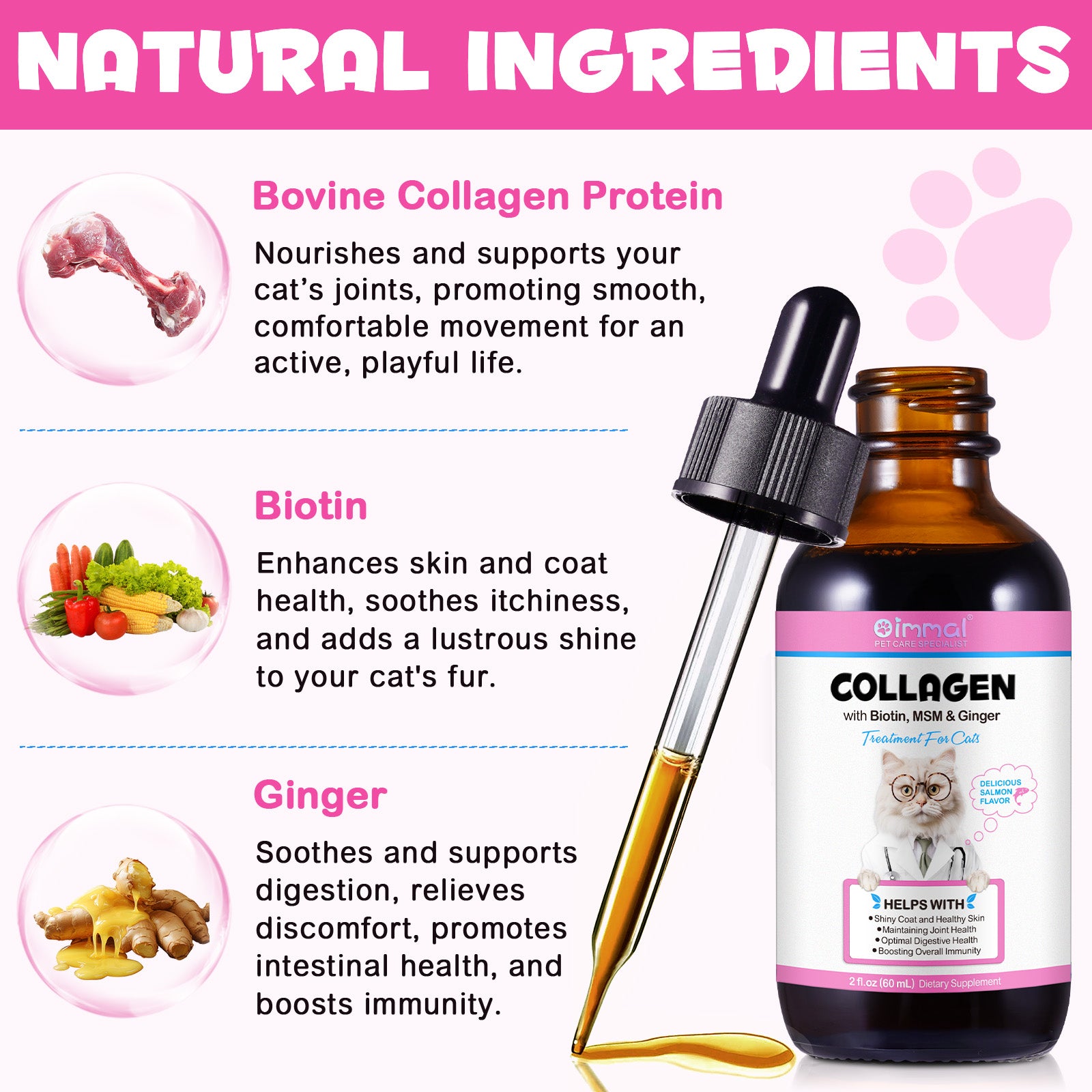 Oimmal Collagen Drops for Cats