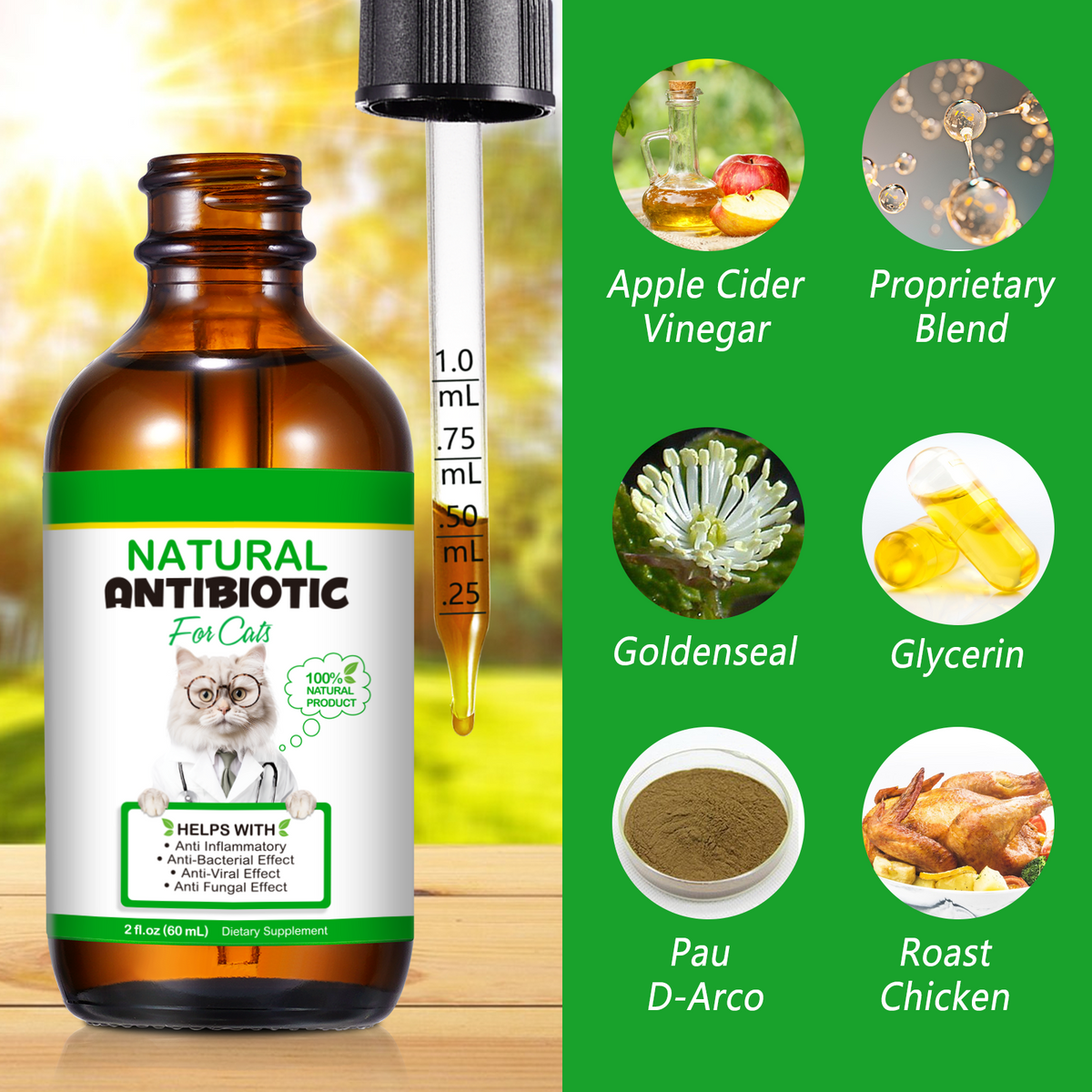Oimmal Natural Antibiotic Drops for Cats · oimmal
