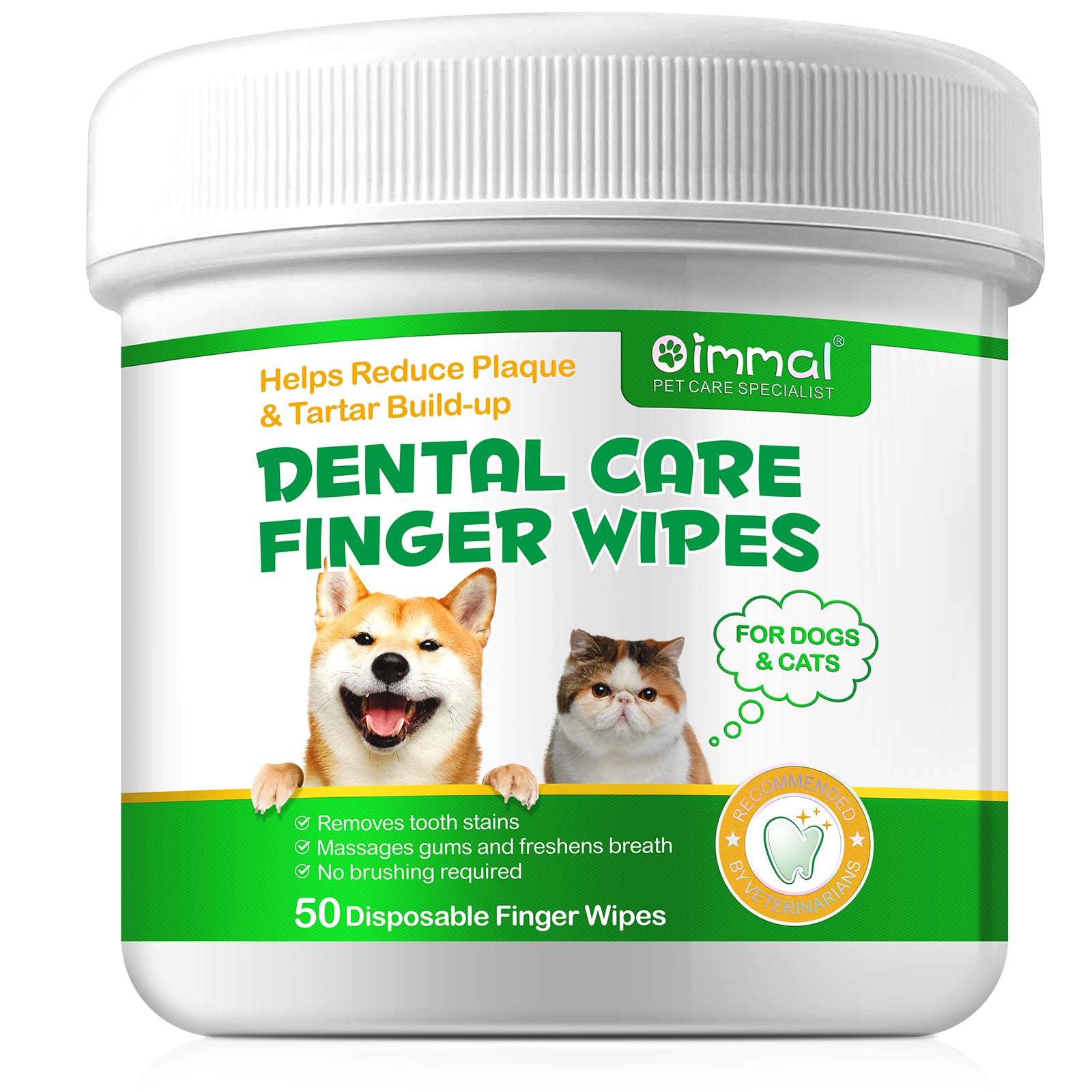 Canine dental outlet wipes