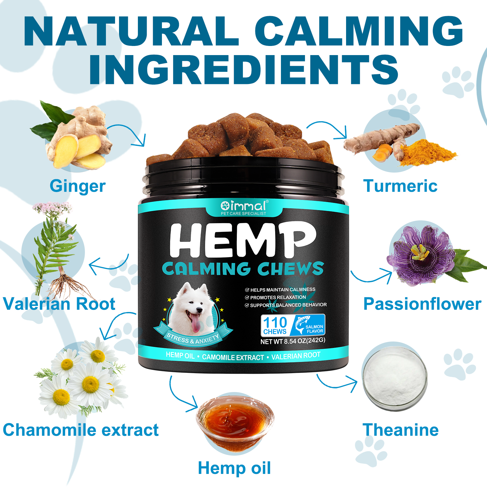 Oimmal Hemp Calming Chews / Salmon Flavor