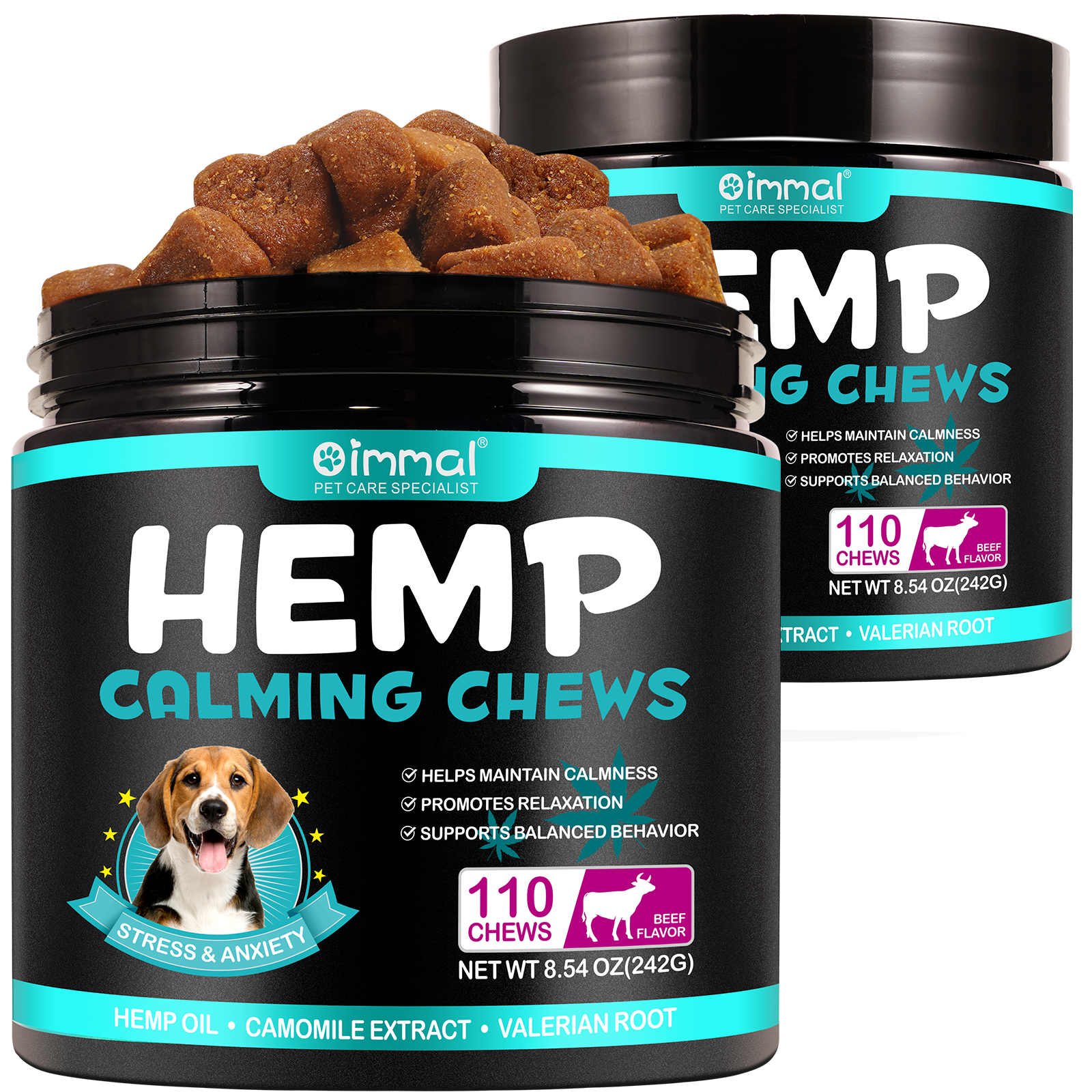 Oimmal Hemp Calming Chews / Beef Flavor