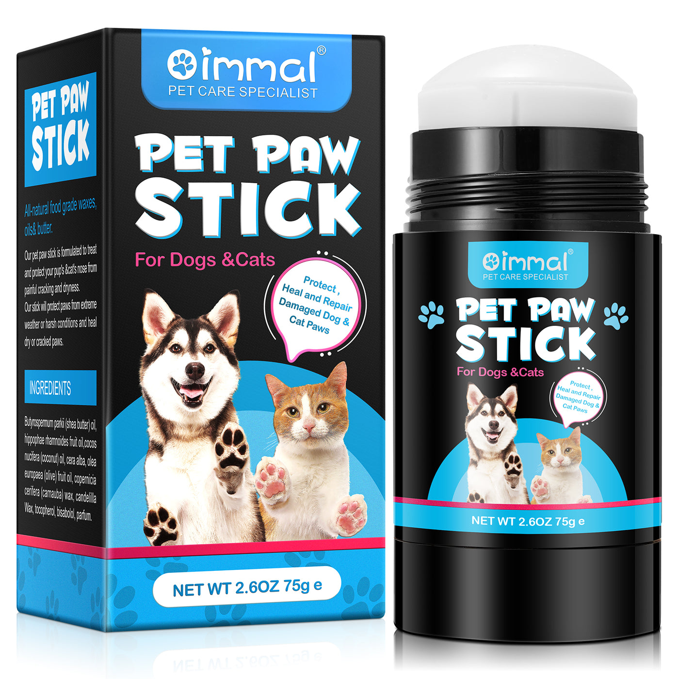 Oimmal Pet Paw Stick for Dogs & Cats