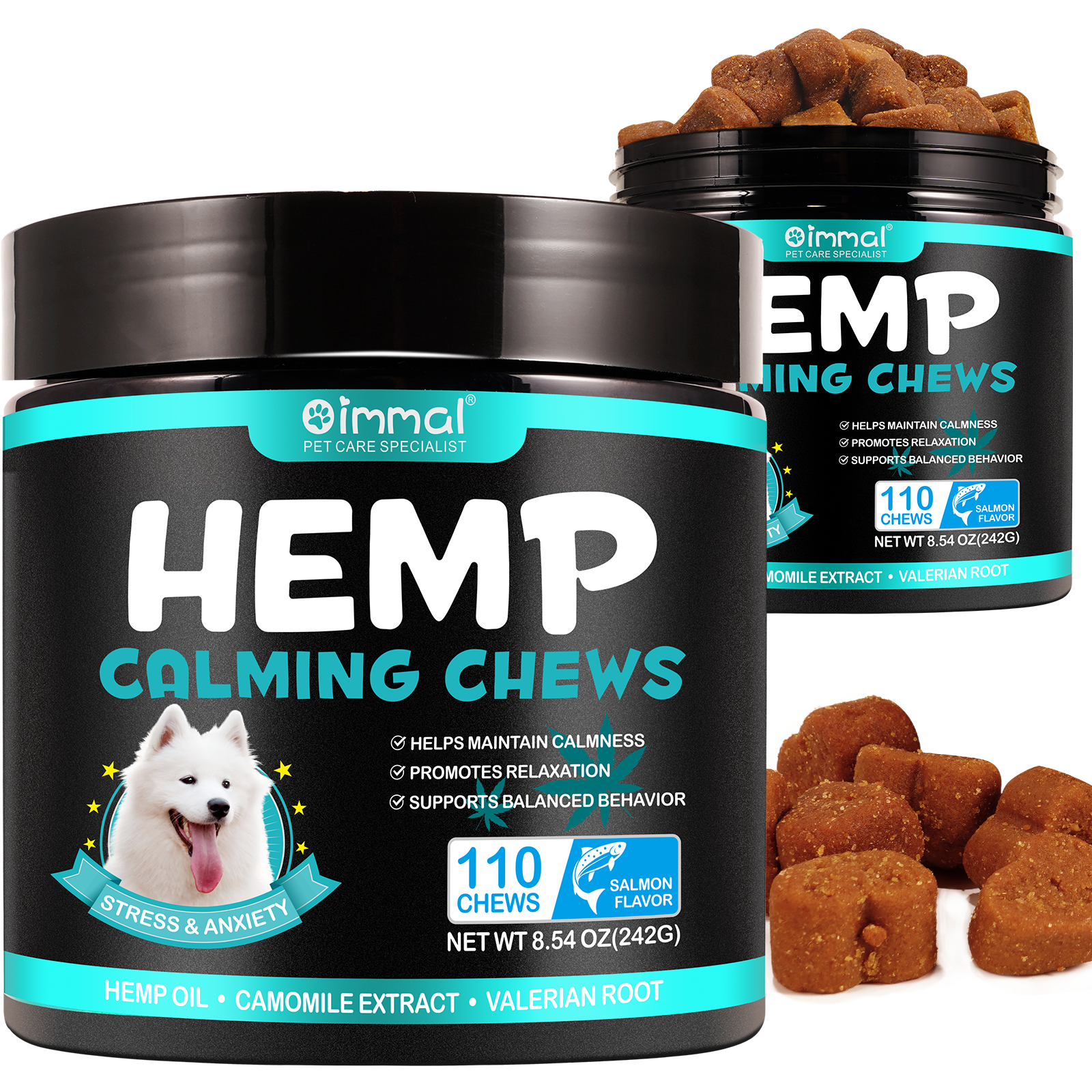 Oimmal Hemp Calming Chews / Salmon Flavor