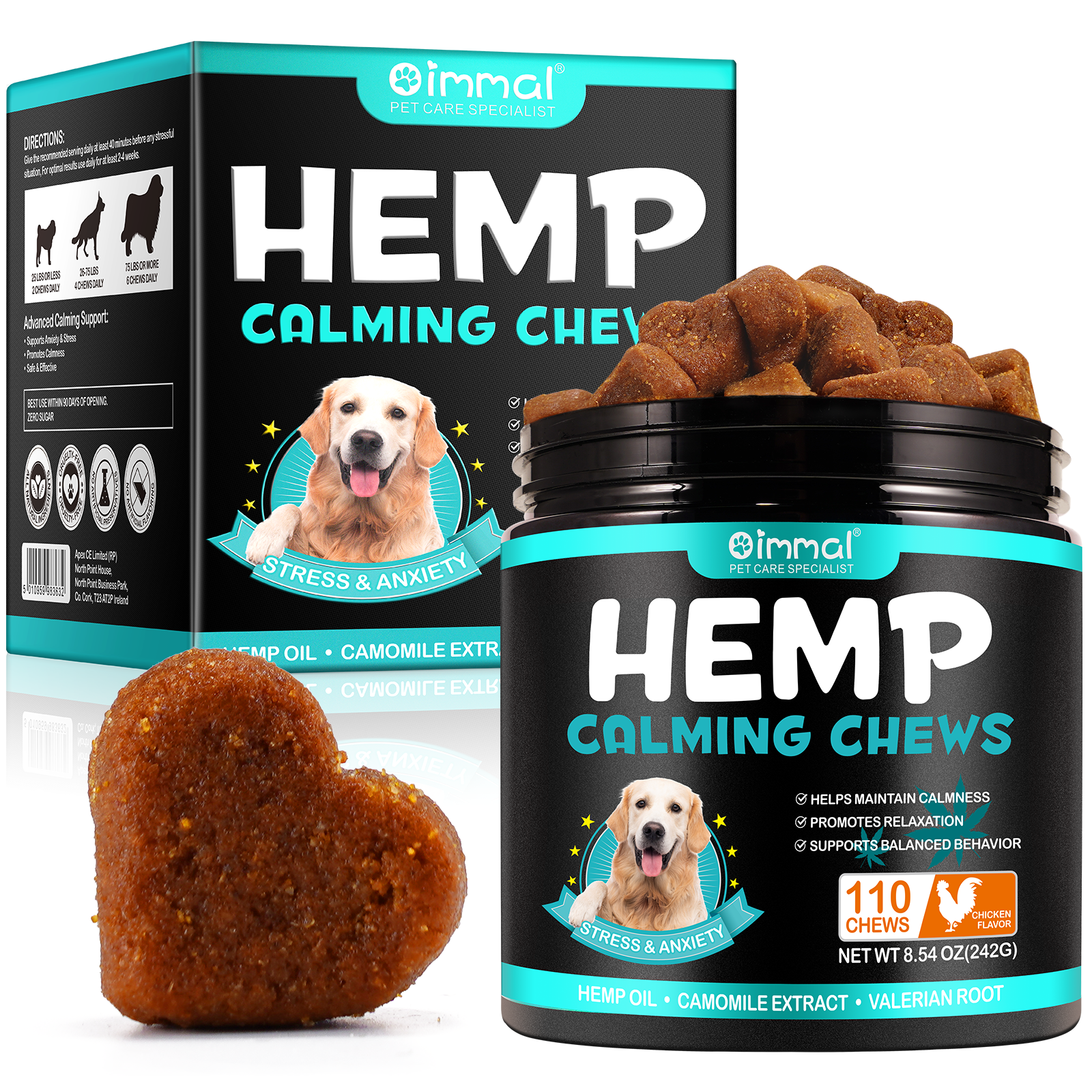 Oimmal Hemp Calming Chews / Chicken Flavor