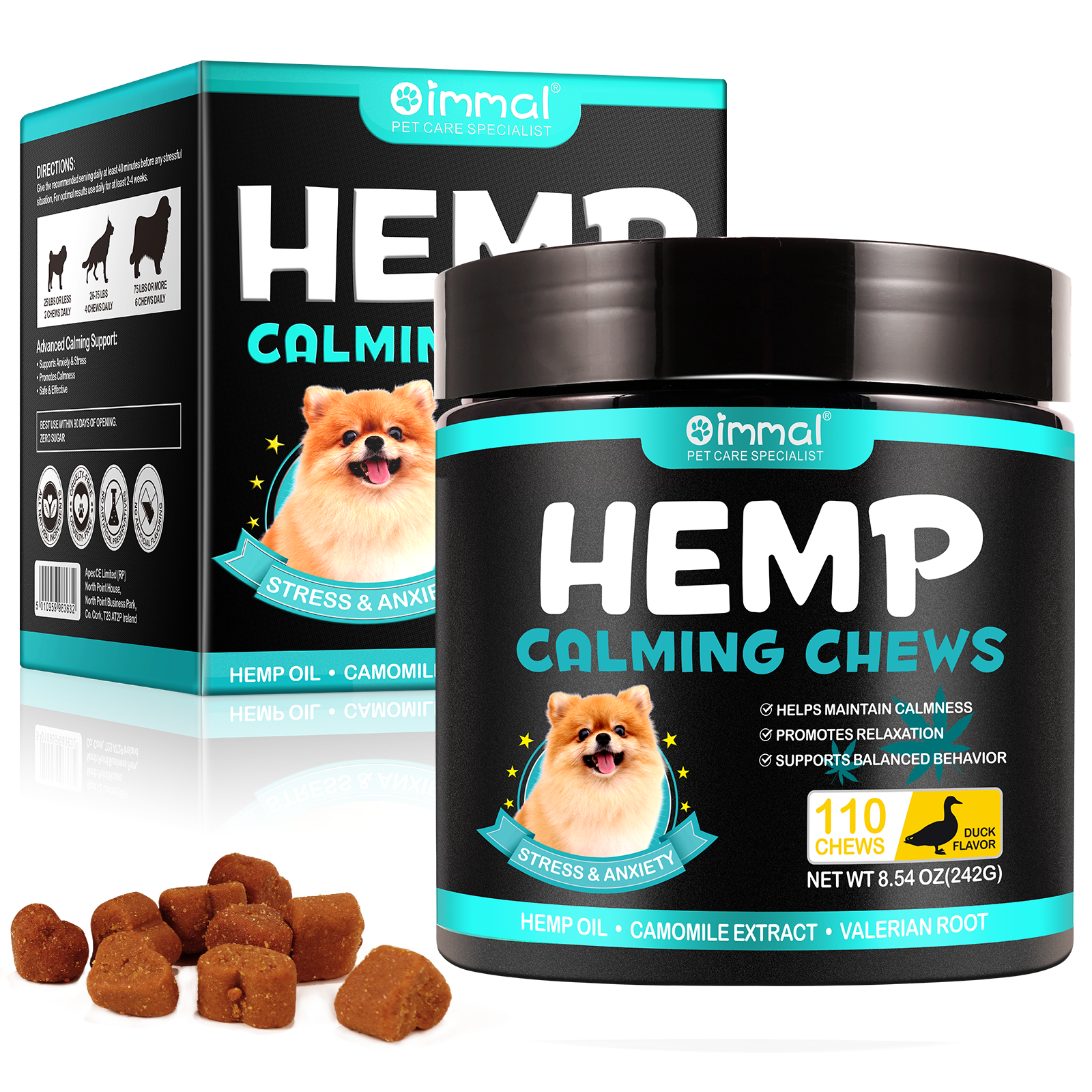 Oimmal Hemp Calming Chews / Duck Flavor