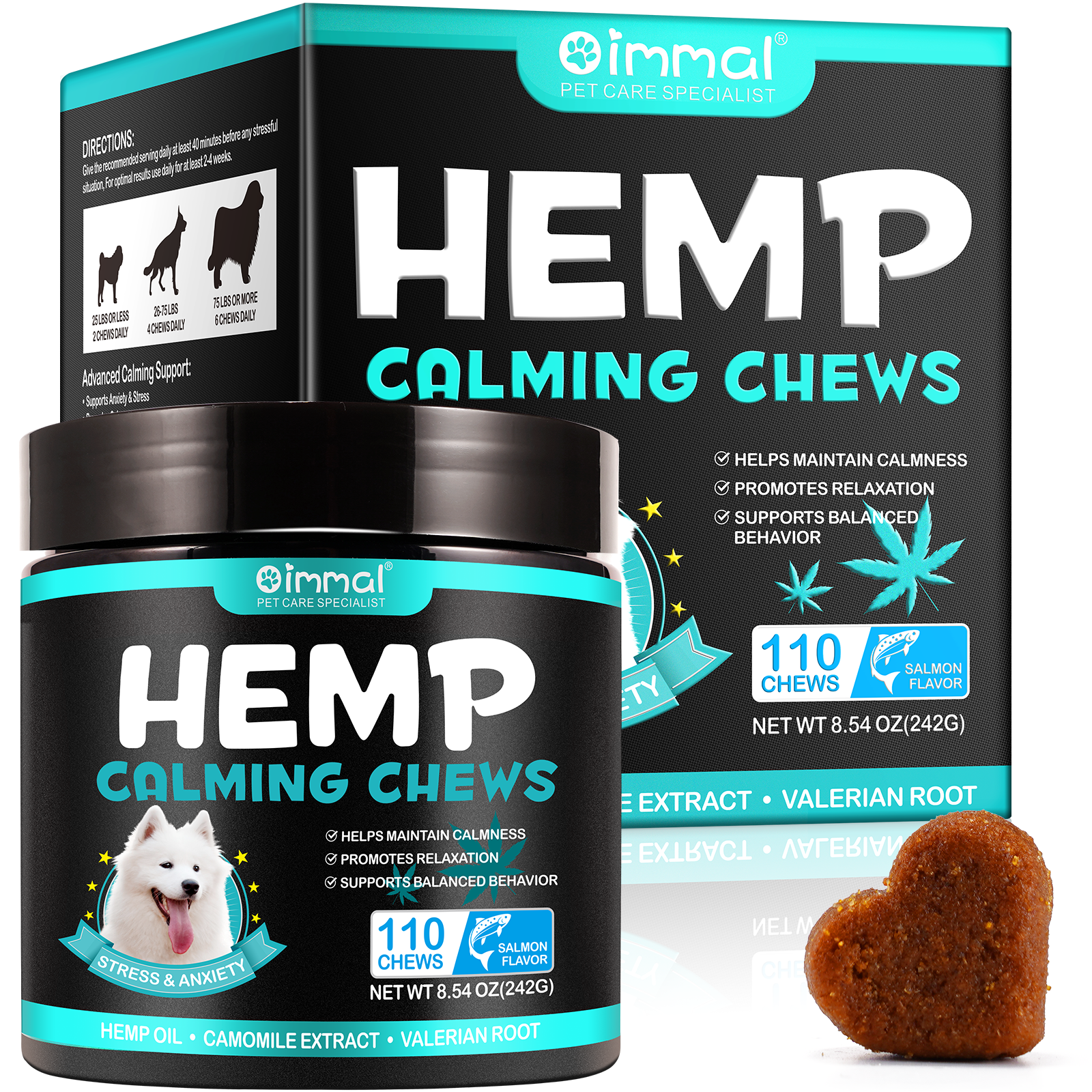 Oimmal Hemp Calming Chews / Salmon Flavor