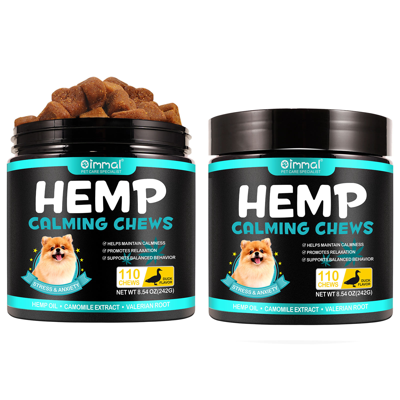 Oimmal Hemp Calming Chews / Duck Flavor