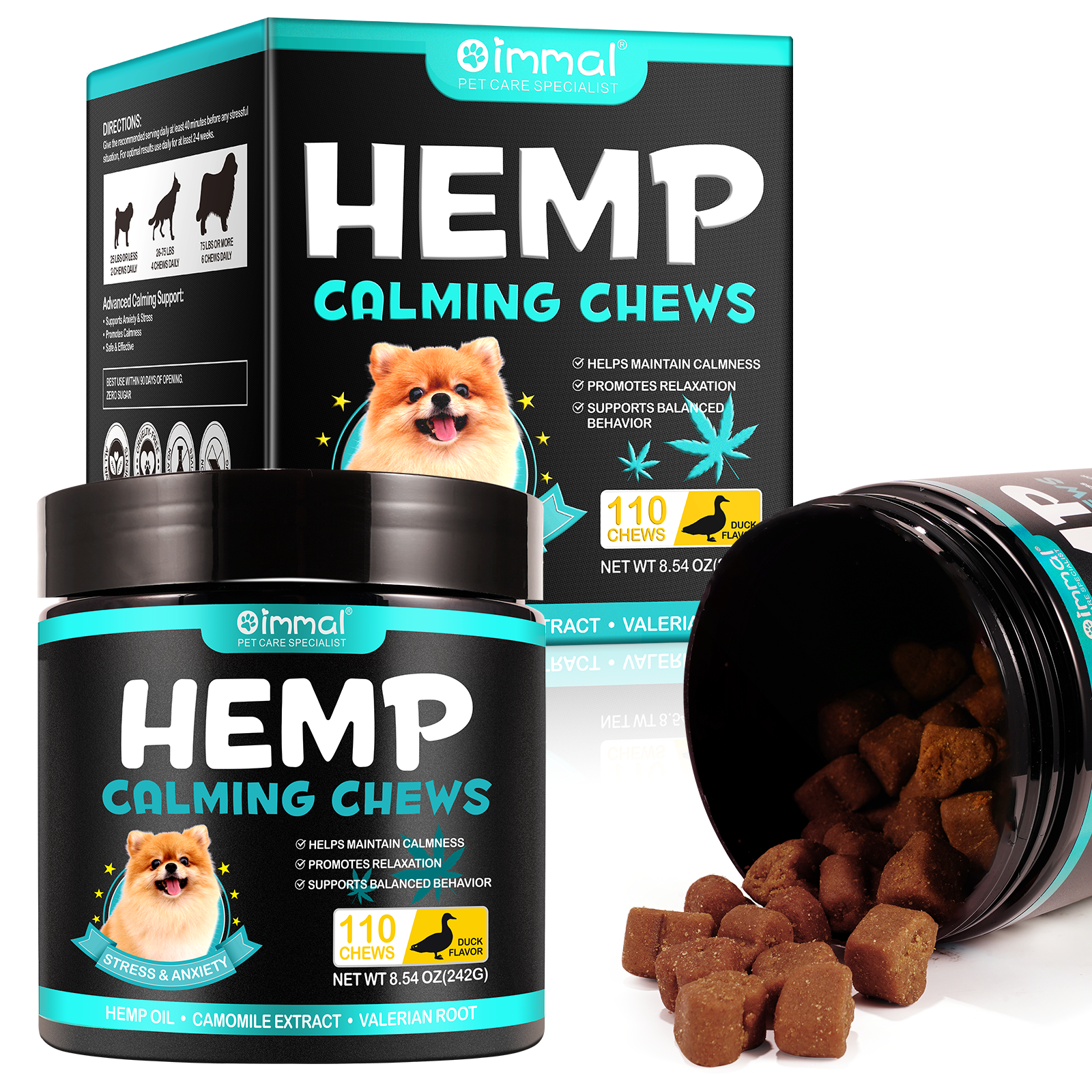 Oimmal Hemp Calming Chews / Duck Flavor