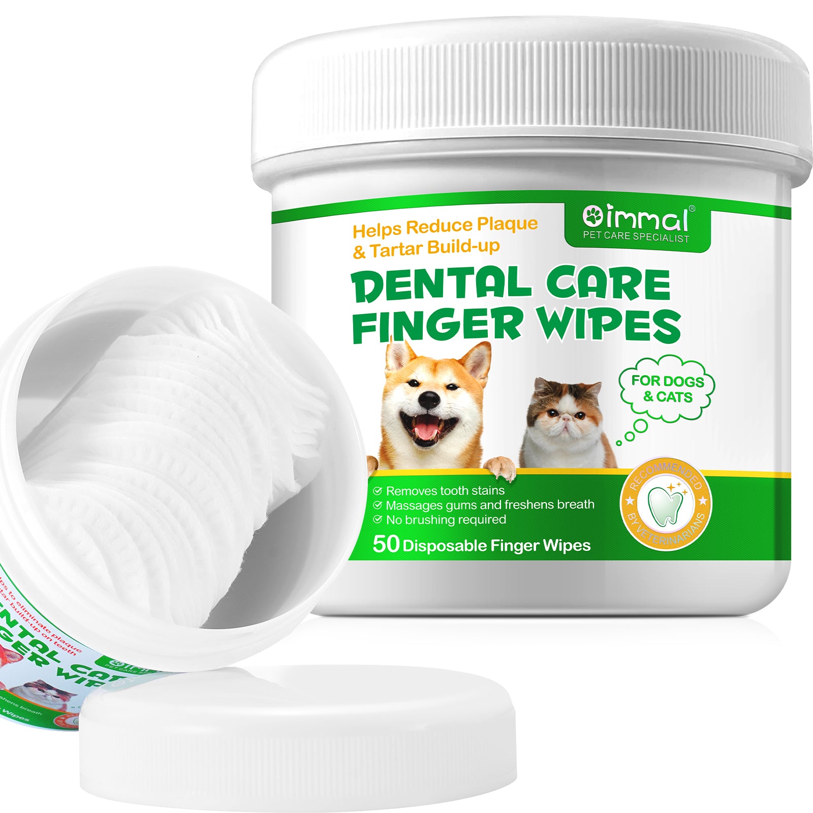 Plaque tooth clearance wipes for dogs