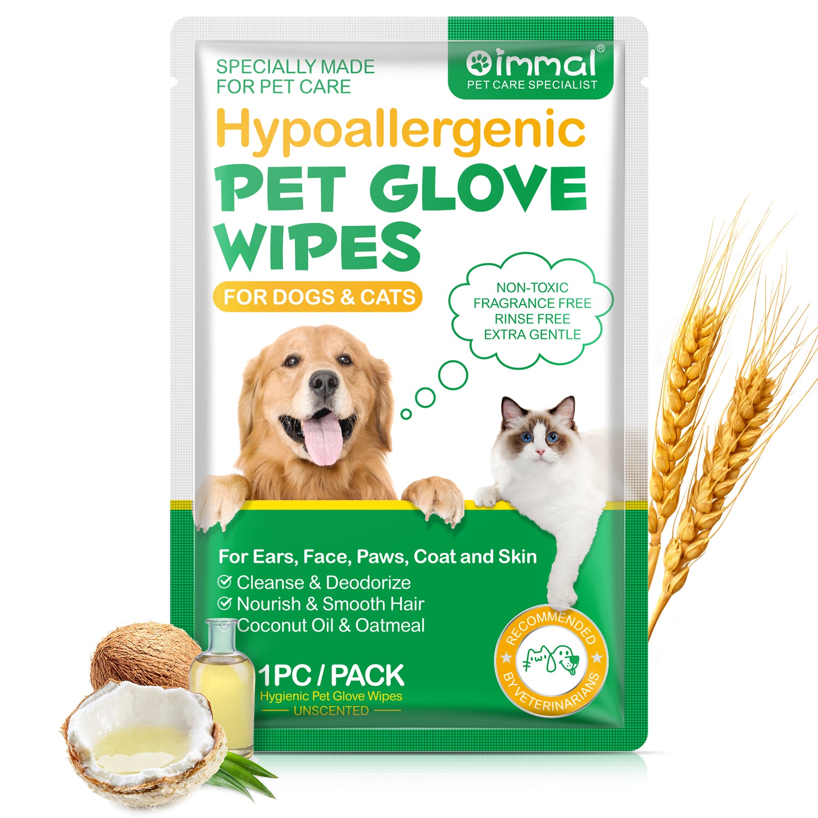 Oatmeal wipes for outlet dogs